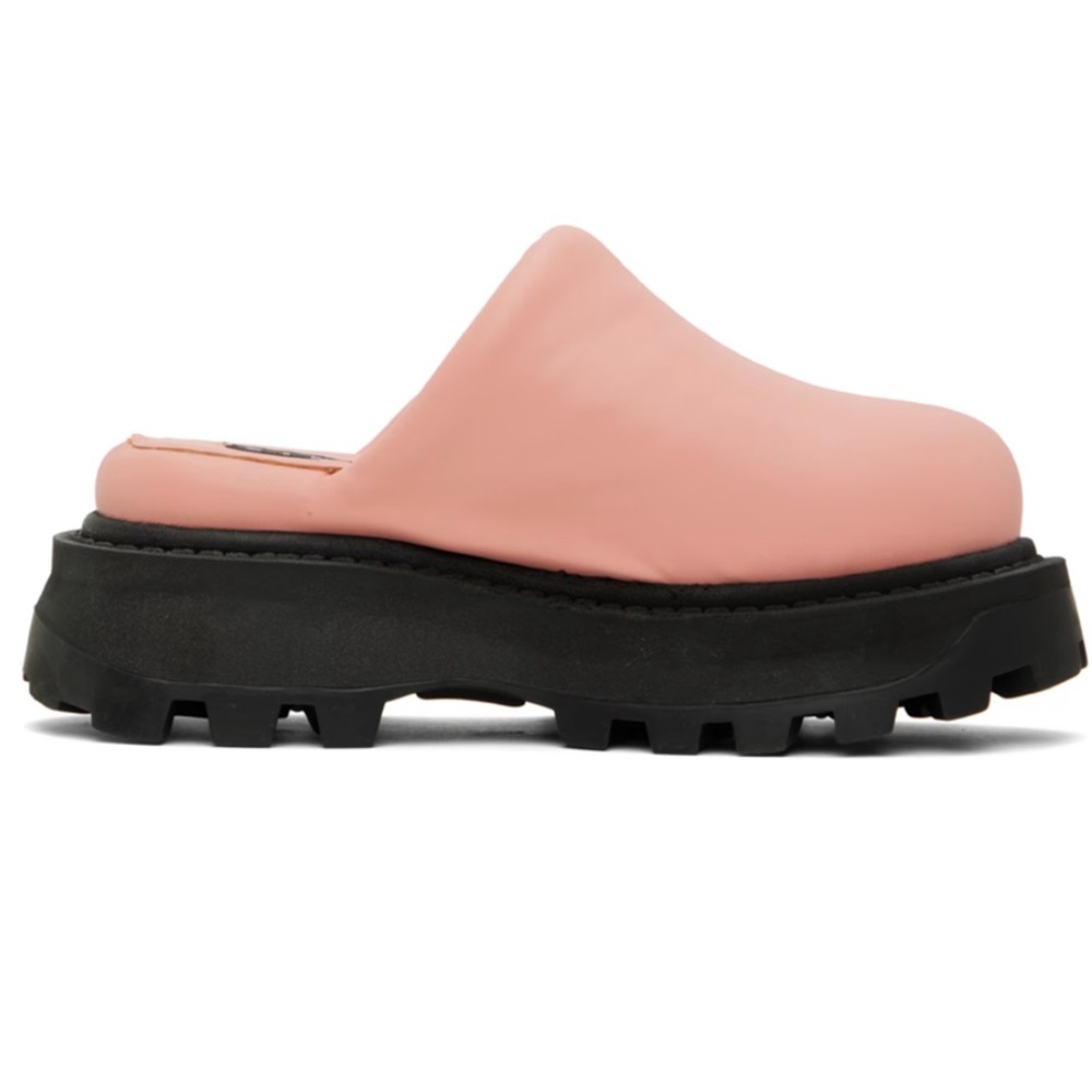 Simon Miller 45mm Pink Black Grip Bubble Clog - Leather Platform Mules EU 37